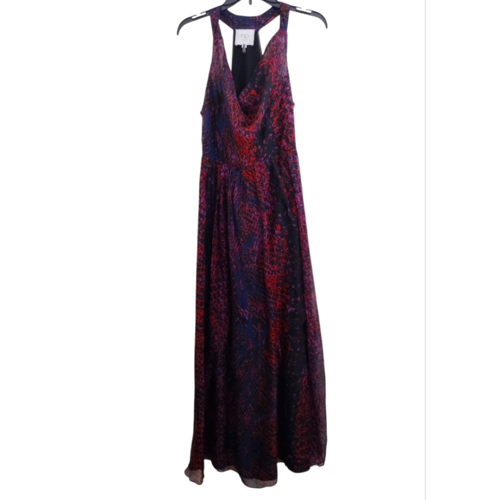 HD In Paris Anthropologie Multicolor Animal Print Sleeveless Maxi Dress Small